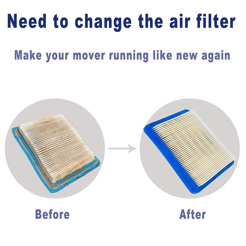 HEYZLASS 5 Pack 491588S Air Filter, Compatible with 491588 4915885 Flat OEM Air Cleaner Cartridge, Lawn Mower Air Filter - Image 5